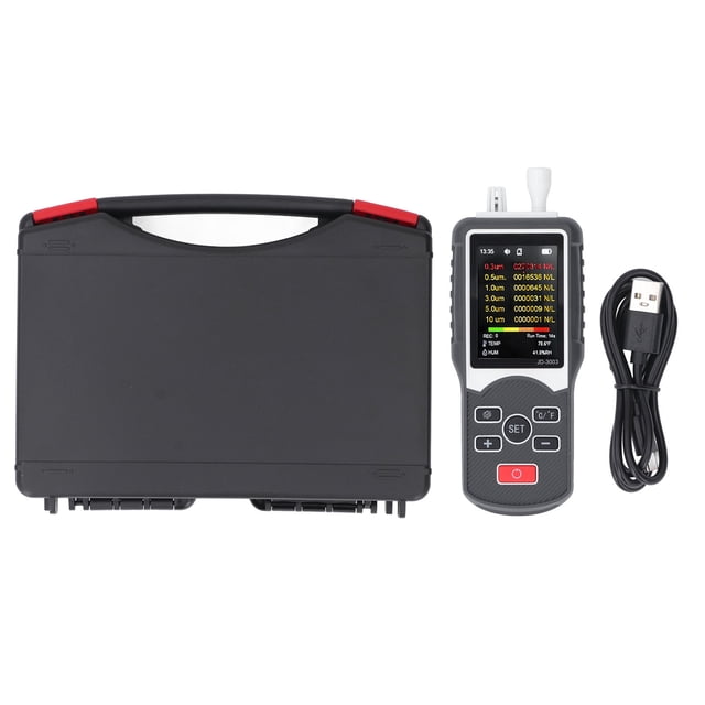 Monitor De Calidad Del Aire, Detector De Calidad Del Aire Contador De Partículas Medidor De Contaminación Profesional De Mano Contador De Partículas De Polvo Probador Del Detector Del Sensor