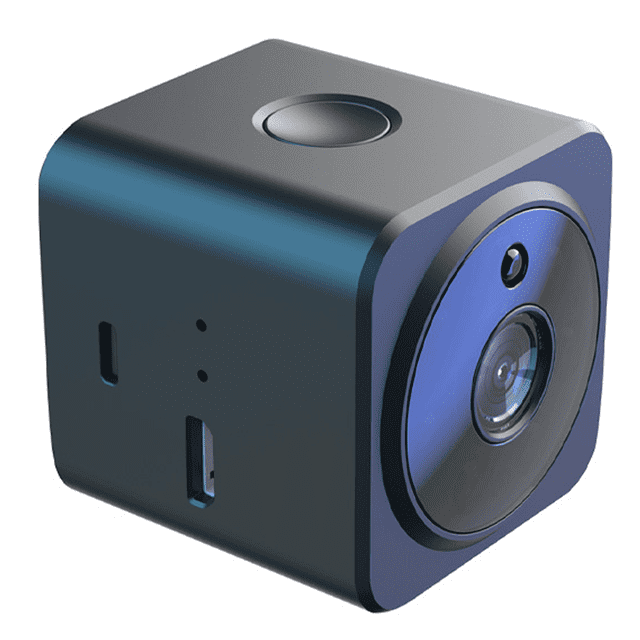 Cámara de seguridad inteligente compacta para interiores, vídeo HD de 1080p, visión nocturna, detección de movimiento, audio bidireccional, fácil configuración