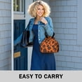 thumbnail image 6 of Orange and Brown Of Leopard Print Drawstring Lunch Bag Women - Drawstring Lunch Bag Insulated for Work Office - Stain-Resistant Large Lunchbags for Women with Multi-Pockets, 6 of 6
