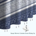 thumbnail image 6 of Blue and White Geometric Striped Pattern Shower Curtain 72"x72" ,Bathroom Decorative Shower Curtains Set with 12 Hooks,Modern Waterproof Washable Shower Curtain, 6 of 6