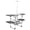 Silver, variant on Portable Camping Kitchen Table with Heat Resistant Aluminum Top, 4 Side Tables & Storage Rack for Outdoor Cooking