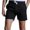 Black, variant on Mens Casual Shorts Male Solid Color Tie Suit Cool Breathable 1/4 Pants Daily Wear Mens Work Shorts Dark Gray L
