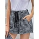 thumbnail image 4 of Pantalones cortos de verano para mujer, informales, con cordón, cintura elástica, cómodos, de color puro, con bolsillos, 4 of 8