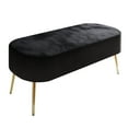 thumbnail image 2 of HMD Moveis Velvet Flared Arm Loveseat with Bench and Coffee Table, Black, 2 of 13