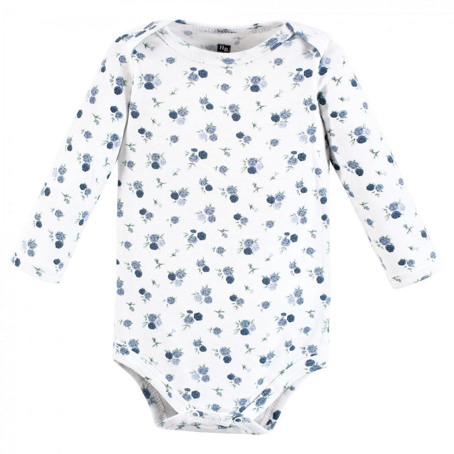 Hudson Baby Cotton Long-Sleeve Bodysuits, 3-Pack, Newborn- 24 Months
