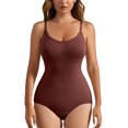 thumbnail image 1 of Cathalem Body Gainant pour Femmes Sans Manches Col Carré Débardeurs Justaucorps, Rose TTG, 1 of 5