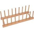 thumbnail image 4 of Bamboo Wooden Dish Rack Dishes Drainboard Drying Drainer Storage Holder Stand Kitchen Cabinet Organizer for Dish/Plate/Bowl/Cup/Pot Lid/Book, 1 Pack, 4 of 7
