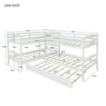 thumbnail image 7 of Veryke L-Shaped Wooden Twin Over Twin Bunk Bed with Trundle in White, 7 of 7