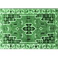 thumbnail image 1 of Ahgly Company Indoor Rectangle Persian Emerald Green Traditional Area Rugs, 2' x 5', 1 of 4