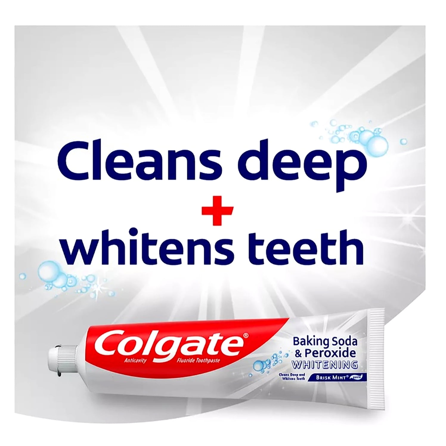 Colgate Baking Soda and Peroxide Whitening Toothpaste, Brisk Mint Paste, 5 Pack, 8 Ounces