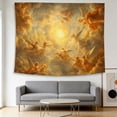 thumbnail image 4 of FLASHLUMI 60"x40" Angels in the Sky Tapestry, Renaissance Style Celestial Wall Hanging with Golden Clouds, Vintage Religious Aesthetic Tapestry for Bedroom Living Room Dorm Decor, 4 of 8