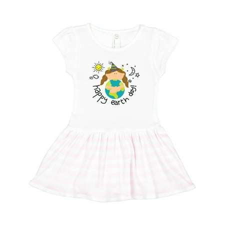 

Inktastic Girls Happy Earth Day Gift Toddler Girl Dress