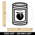 thumbnail image 2 of Can of Peaches Fruit Self-Inking Rubber Stamp Ink Stamper - Purple Ink - Medium 1 Inch, 2 of 7