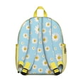 thumbnail image 3 of Retro Daisy Print Ergonomic Backpack - Waterproof Student Bag with Adjustable Straps & Side Pockets (Summer, Spring, Wildflower), 3 of 5