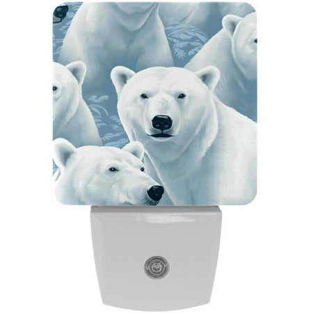 

Polar bear LED Square Night Lights - Modern and Versatile Plug-in Lighting Solution for Any Room - Energy Efficient and Stylish Illumination
