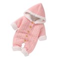 thumbnail image 3 of Combinaison Tricotée à Capuche pour Bébé Boutonnée avant Pantalons de Jogging, 3 of 3