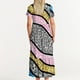 thumbnail image 4 of Puntoco Vestido Midi De Moda Para Mujer Vestido De Cuello Redondo De Manga Corta Con Dos Bolsillos En Capas Con Estampado De Color Brillante Color S,Regalos Para Mujer Joven, 4 of 6