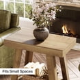 thumbnail image 3 of Finmind 2-Tier Wooden End Table, Farmhouse Slim Side Table with Storage for Living Room or Bedroom, Natural, 3 of 7