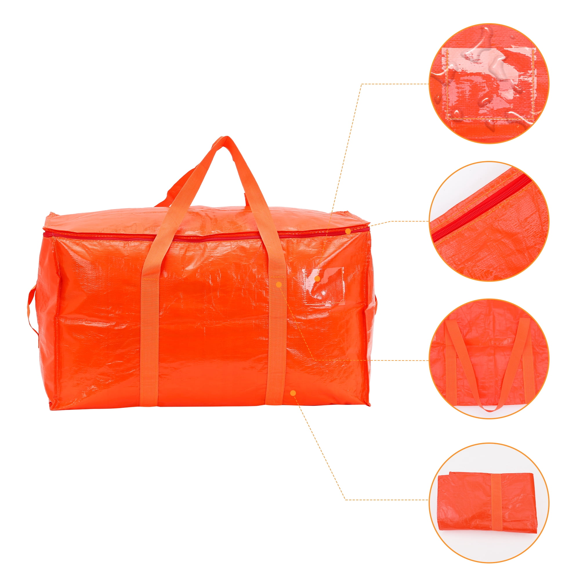 Unique Bargains 1 Pack Clothes Storage Bags Moving Bags Orange 27*14*15in