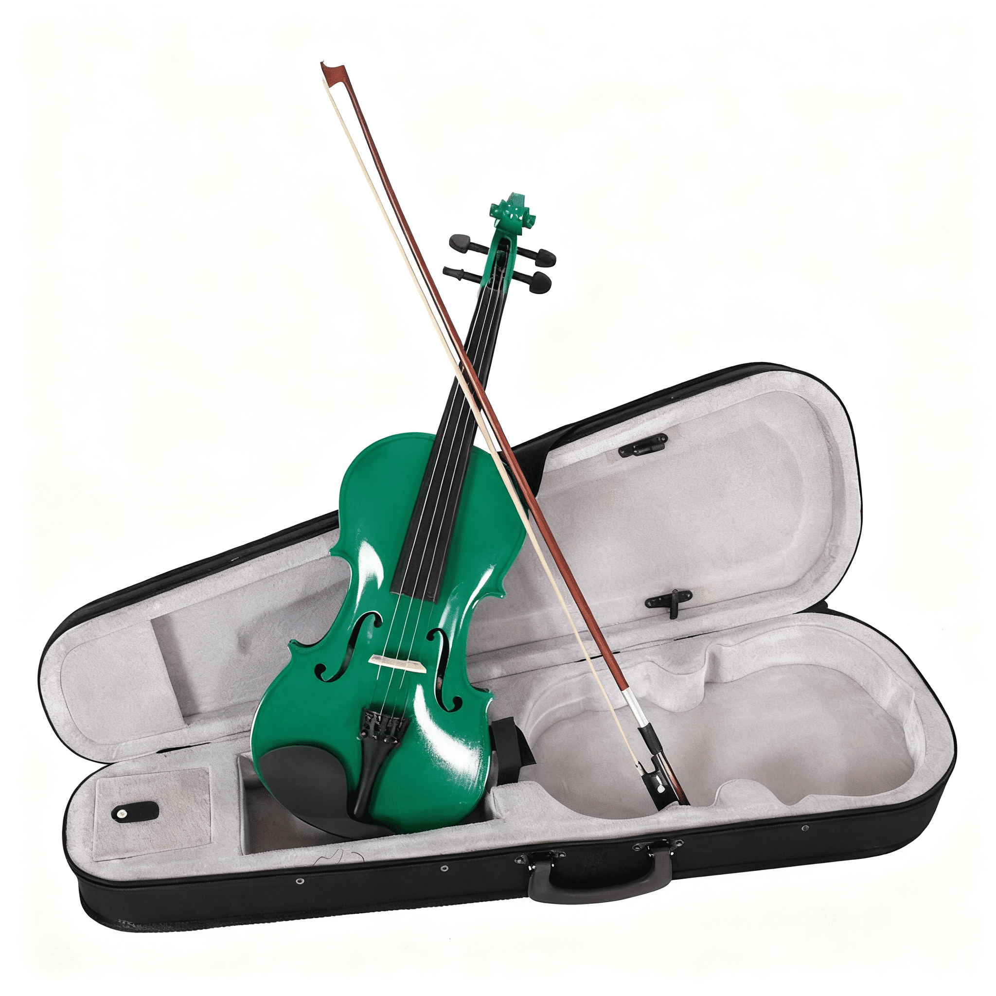 New 4/4 Acoustic Violin Case Bow Rosin, Green