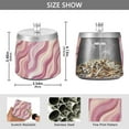 thumbnail image 2 of Yayeee Ashtray with Lid for Cigarette Smokeless Stainless Steel Home Ash Holder, Pink Brown Pattern, 2 of 7