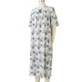 thumbnail image 5 of WBQ Plus Size Nightgowns for Women Soft Sleepwear Floral House Dress Short Sleeve Comfy Night Dress for Ladies Gray 2XL, 5 of 6