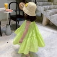 thumbnail image 3 of URMAGIC Summer Toddler Kids Baby Girls Cotton Strap Sundress Princess Dress,1-6Y, 3 of 7