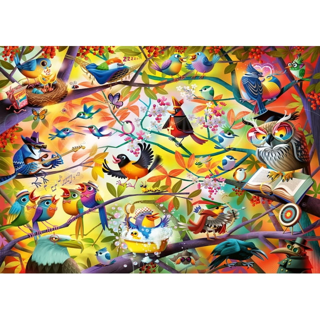 Rompecabezas Ravensburger Busy Birdies 1000 piezas