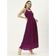 thumbnail image 2 of DressBerry Womens Solid Poly Georgette Strappy Shoulders Smocked Back Light Weighted Ankle Length Flared Hem CasualSummerwear Beachwear Partywear All Purpose One Piece Dress, 2 of 7
