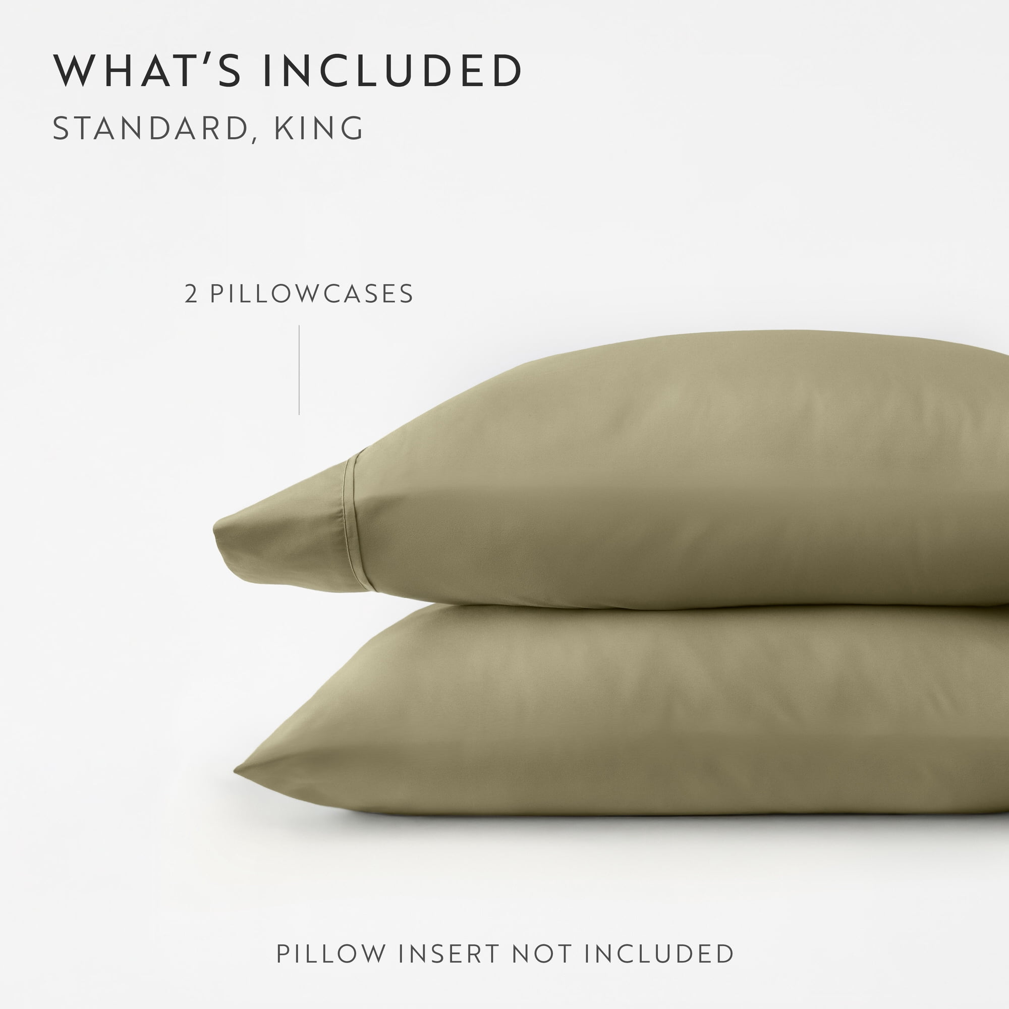 Noble Linens 2 Piece Pillow Case Set, Sage, King