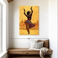 thumbnail image 2 of Elephant Stock Indian Classical Dance Wall Art - Vertical Canvas Wall Art - Living Room Wall Decor - Dance Canvas - Black And Orange Decor - 30" x 45", 2 of 8