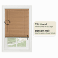 thumbnail image 5 of Achim GII Morningstar Indoor Cordless Woodtone Vinyl Light Filtering Window Mini Blind, 72" L x 27" W, 5 of 7
