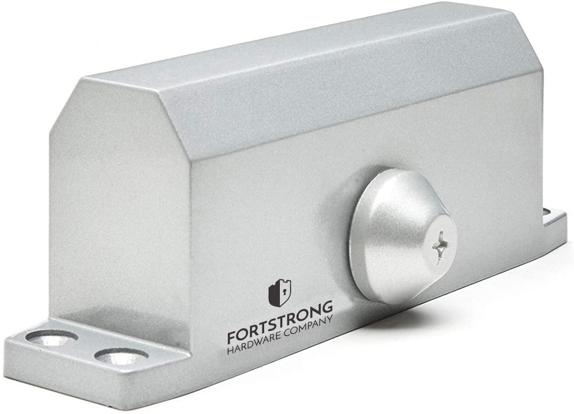 FortStrong FS-1306 Grade 3 Spring Hydraulic Door Closer with Mounting Hardware, Adjustable, Automatic, Silver