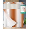 thumbnail image 3 of No Hook Shower Curtains, Orange White Ombre Standard Bathtub Curtains with Snap in Liner, Farmhouse Country Minimalist Art Waterproof Washable Fabric Bathroom Shower Curtain Sets, 72" x 72", 3 of 7