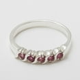 thumbnail image 4 of LBG British Made 14k White Gold Natural Pink Tourmaline Womens Eternity Ring - 33 size options - Sizes 4 to 12 Available, 4 of 6