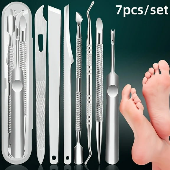 BYXAS Manicure Set, Professional Manicure Kit Nail Clippers Set 7 in 1 Stainless Steel Pedicure Tools Nail Kit Men Grooming Tool  Gifts for Him