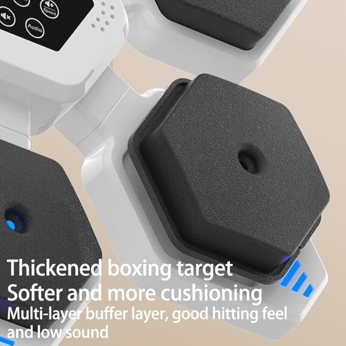 RKXQT Music Boxing Machine, Intelligent Boxing Machine with Gloves, Supports Bluetooth, Retractable Boxing Target, Smart Bluetooth Boxing Pad Wall Mounted, Boxing Training Machine for Home, Gy