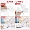 thumbnail image 4 of Uxcell Women Bow Shoe Clips, Satin Elegant Detachable Bowknot White 4 Pcs, 4 of 7
