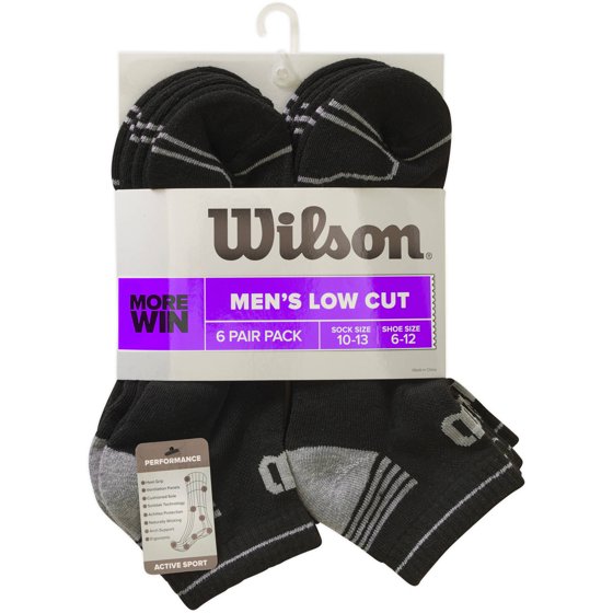 Wilson Wilson Men's Performance Low Cut Socks 6Pack