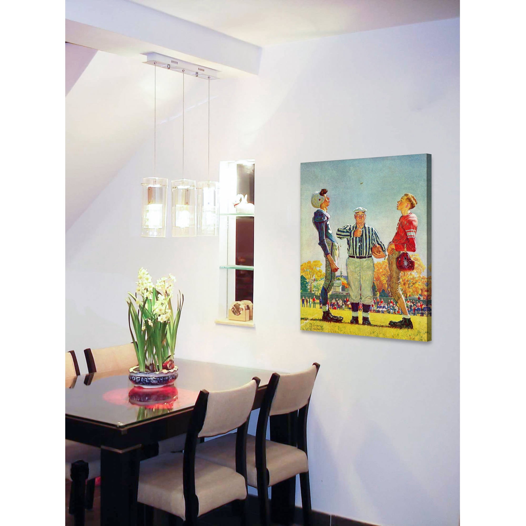 Marmont Hill Coin Toss by Norman Rockwell Painting Print on Canvas