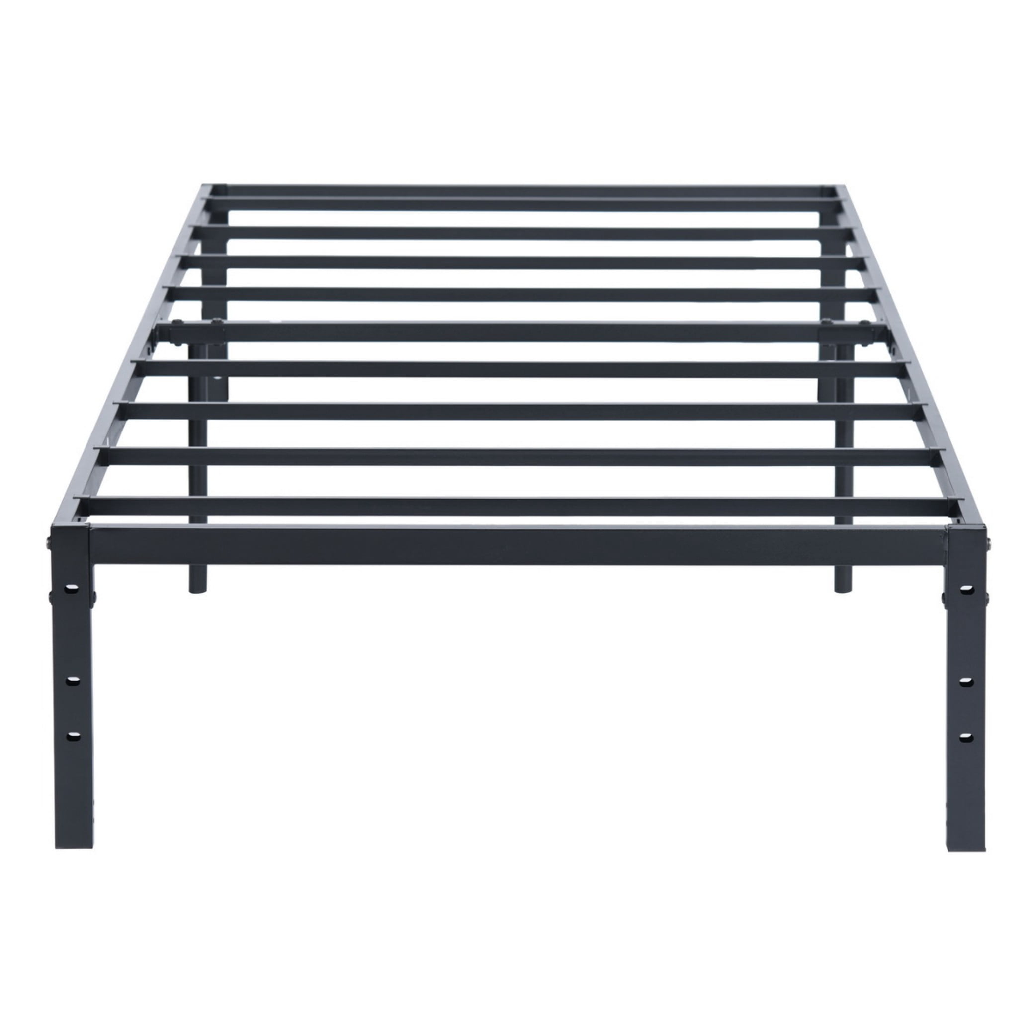BSHTI 35" Twin Bed Frame – Heavy Duty Metal Platform, 14.2" Under-Bed Storage, No Box Spring Needed, Minimalist Design, Black