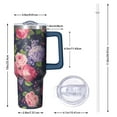 thumbnail image 2 of OBREWU Pioneer Flower Tumbler with Handle and Lid,Pioneer Flower 40oz Double Wall Vacuum Insulated Tumbler,Cups Gift for Women and Men, 2 of 7