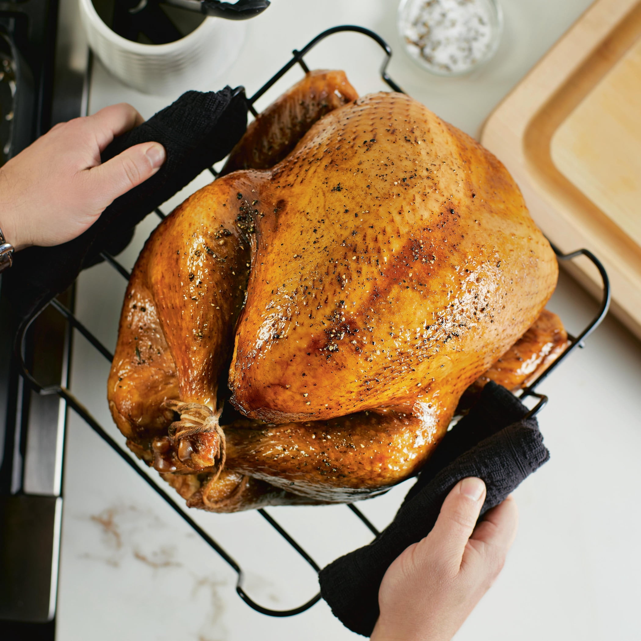 KitchenAid Hard Anodized 13x15.75 Inch Roaster with Removable Nonstick Rack, Oven Safe to 500°F, Matte Black