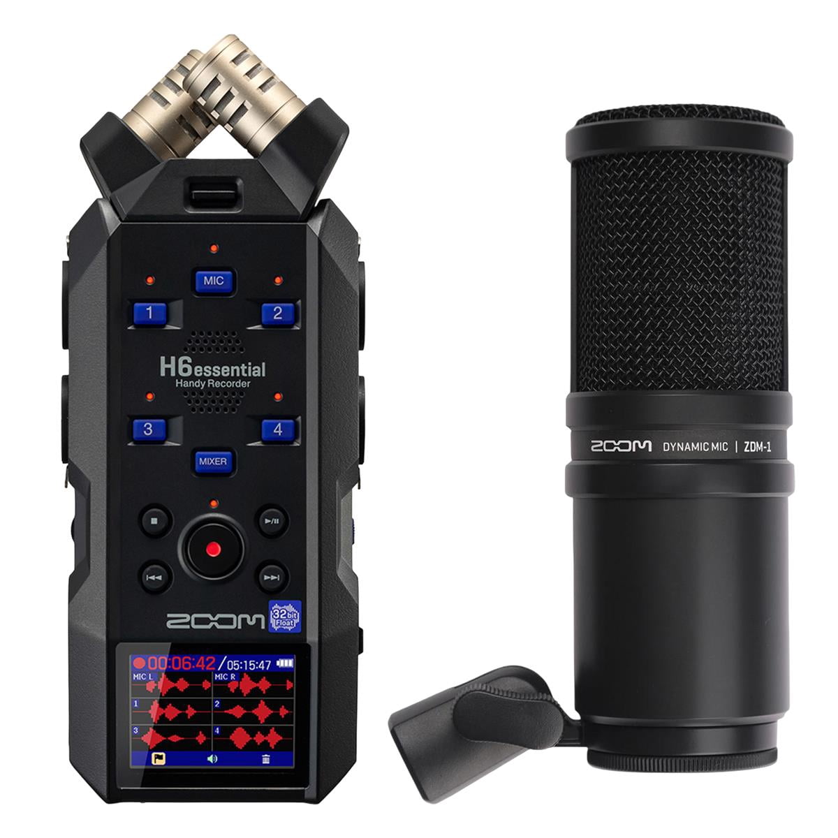 Zoom H6essential 6-Track 32-Bit Float Handy Recorder, Bundle with