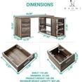 thumbnail image 3 of Naomi Home Ariel Executive L-Shaped Desk with Drawers - Large Modern Corner Computer Desk with Storage Drawers, Shelves, File Cabinet for Home Office - L Shape Desk Ideal for Work from Home - Natural, 3 of 10