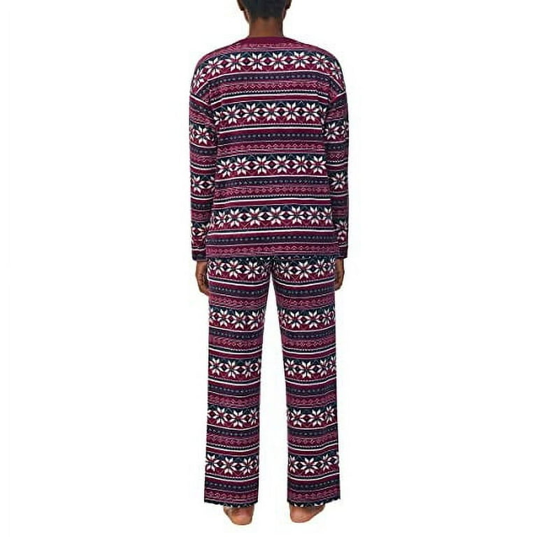 Nautica Ladies Fleece Pajama Set Winter Fair Isle X Large Walmart