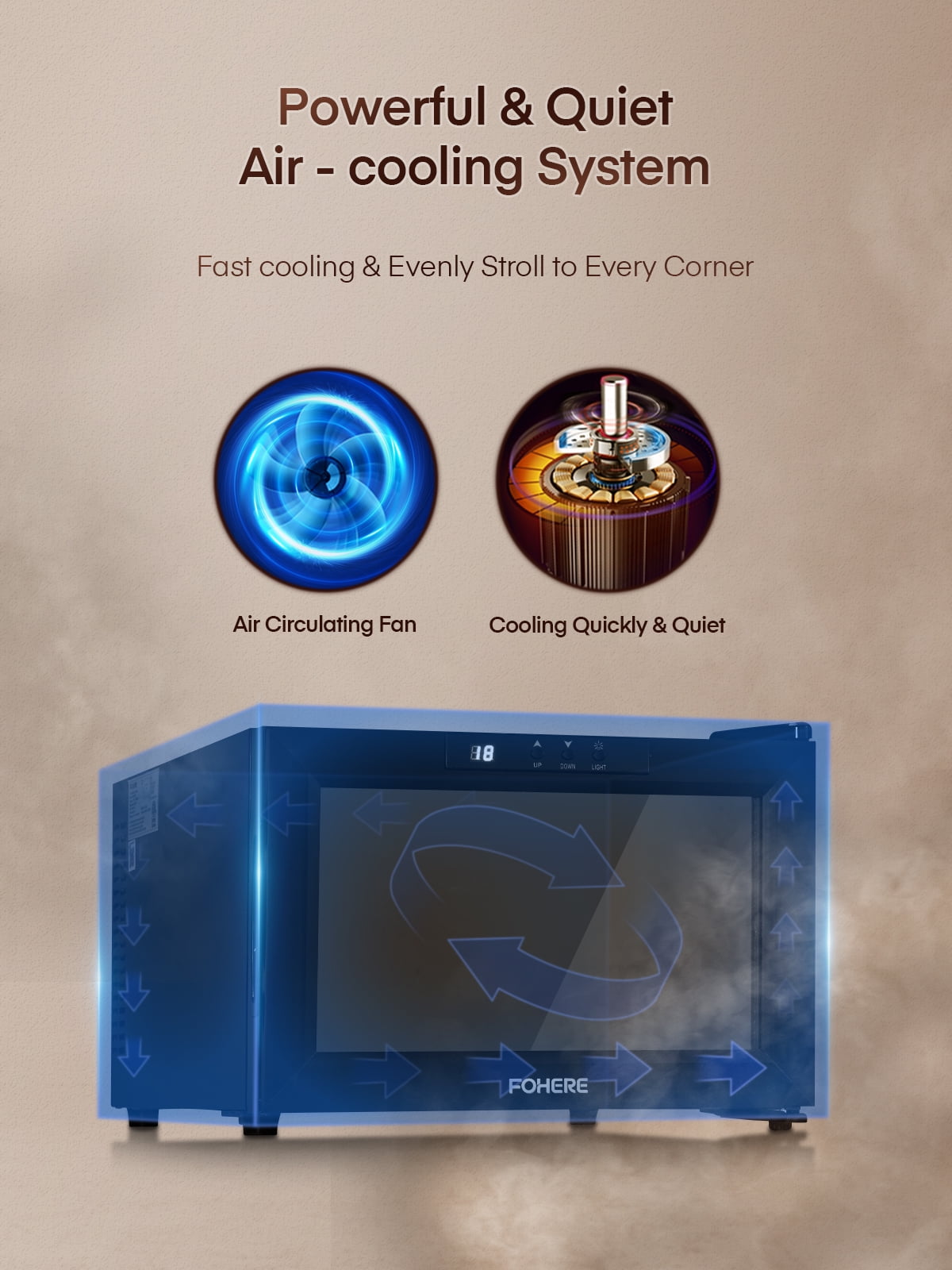 8 Bottles Freestanding Wine Cellar, Wine Fridge with Digital Temperature Control