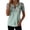 Army Green A, variant on Women's Blouses Printed V-Neck Half Zip Up Short Sleeve Blouse Business Casual Dressy Plus Size Tops