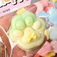 thumbnail image 4 of Taba squeezed Paw, Paw squeezed Toys, Cute Tri-Color Squeeze Toys for Stress Relief and Relax, Sticky squeezed Fidget Toys for Party Favors Novelty Things Birthday Gift(Fluorescent Green), 4 of 5