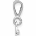 thumbnail image 2 of 14K White Gold 14Kw Small Polished Top Charm (5.59 X 6.65) Made In United States -Jewelry By Sweet Pea, 2 of 3